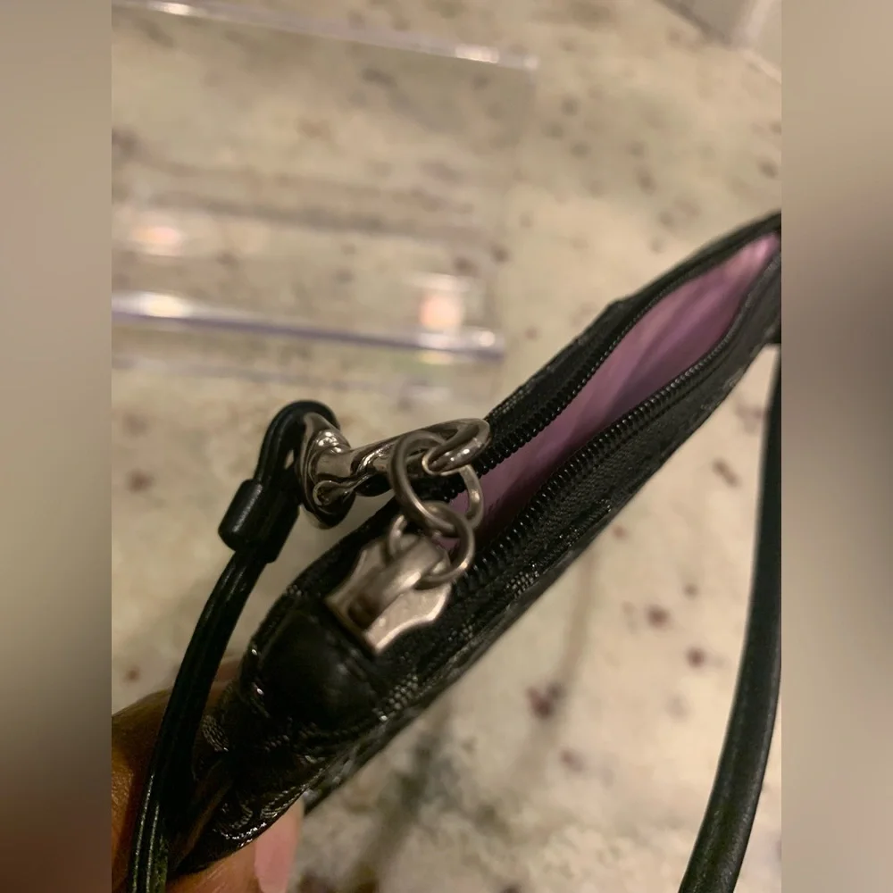 Coach Black and Gray Wristlet